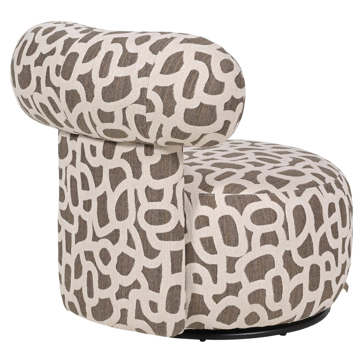 Lounge chair Kaya weave brown