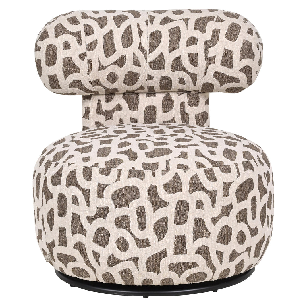 Lounge chair Kaya weave brown
