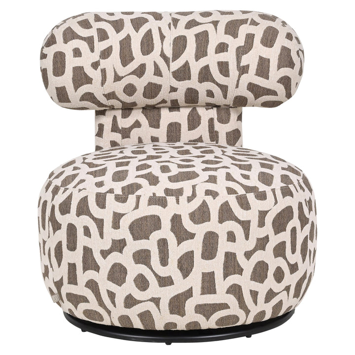 Lounge chair Kaya weave brown