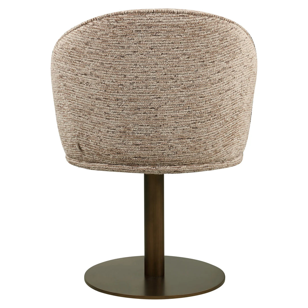 Dining chair Beverly mocca linear swivel