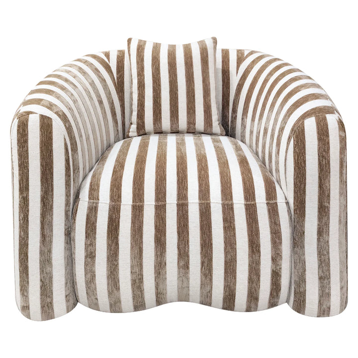 Lounge chair Luxandra stripes sand