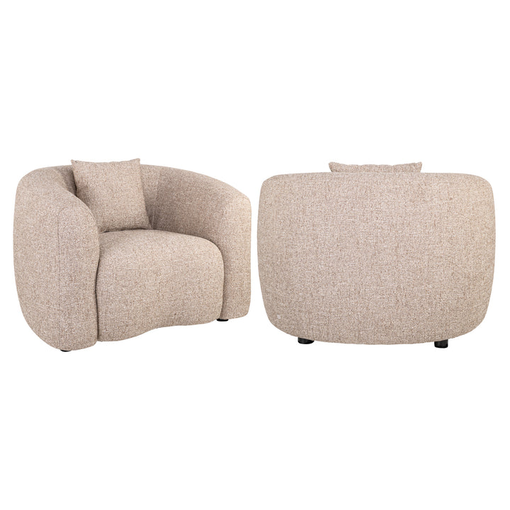 Richmond Fauteuil Luxandra, Sand Tweed - meerdere aanzichten | CéJor Wonen