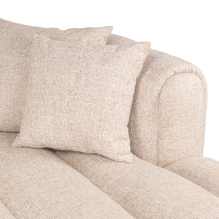 Richmond Bank Novaro Crème Tweed Lounge Rechts