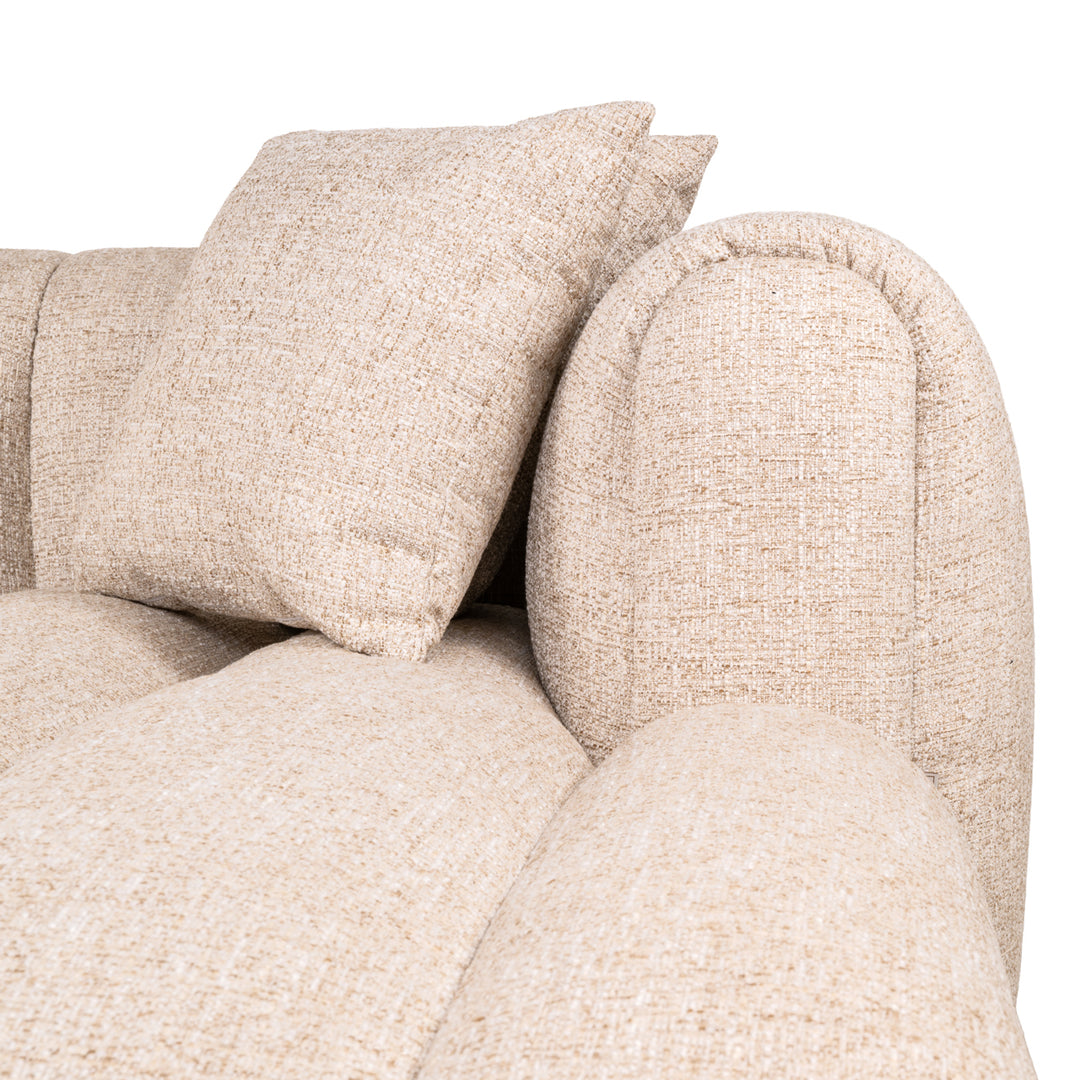 Richmond Bank Novaro Crème Tweed Lounge Rechts