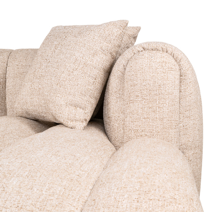 Richmond Bank Novaro Crème Tweed Lounge Rechts