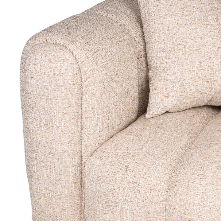 Richmond Bank Novaro Crème Tweed Lounge Rechts