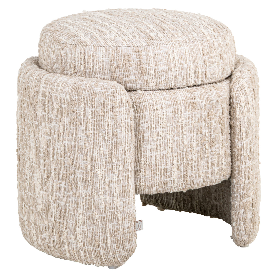 Ottoman & Footstool Cupid beige angora with storage
