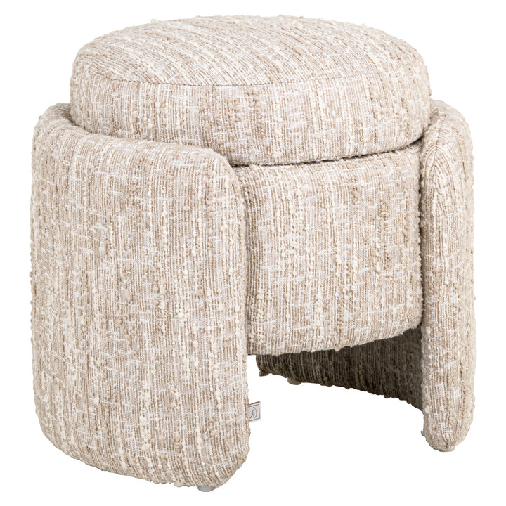 Ottoman & Footstool Cupid beige angora with storage