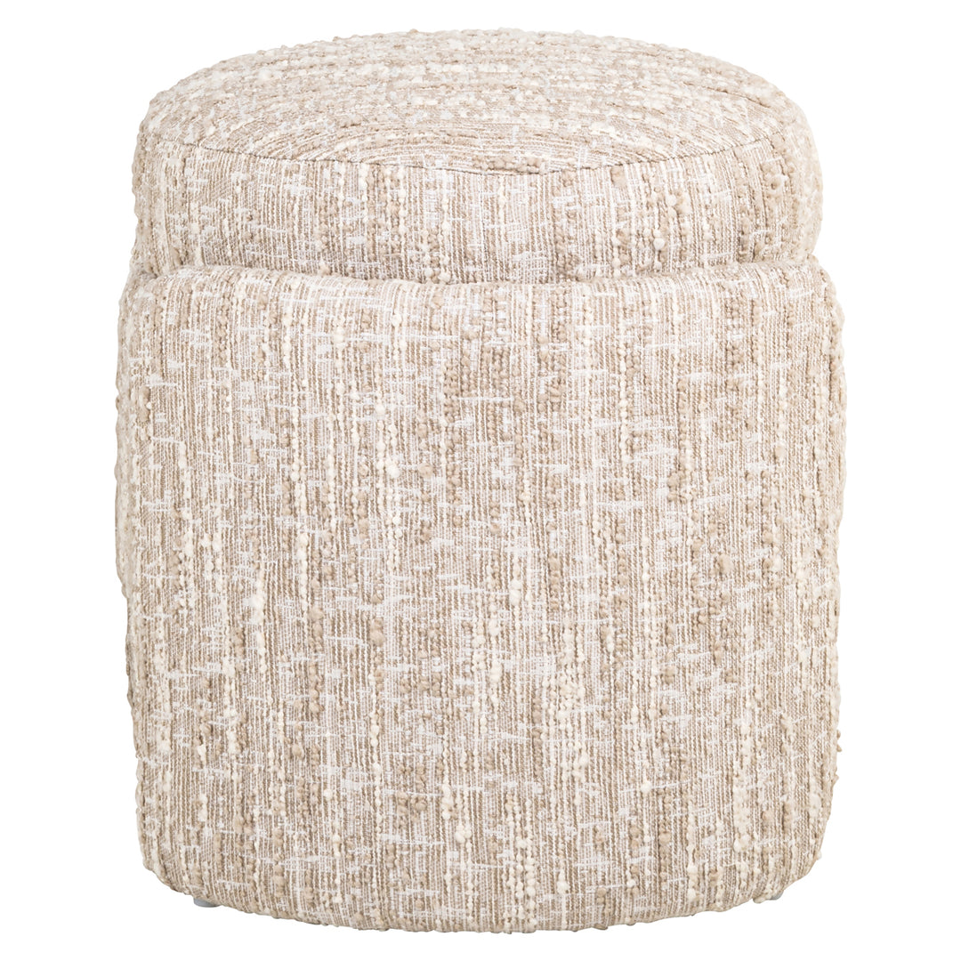 Ottoman & Footstool Cupid beige angora with storage