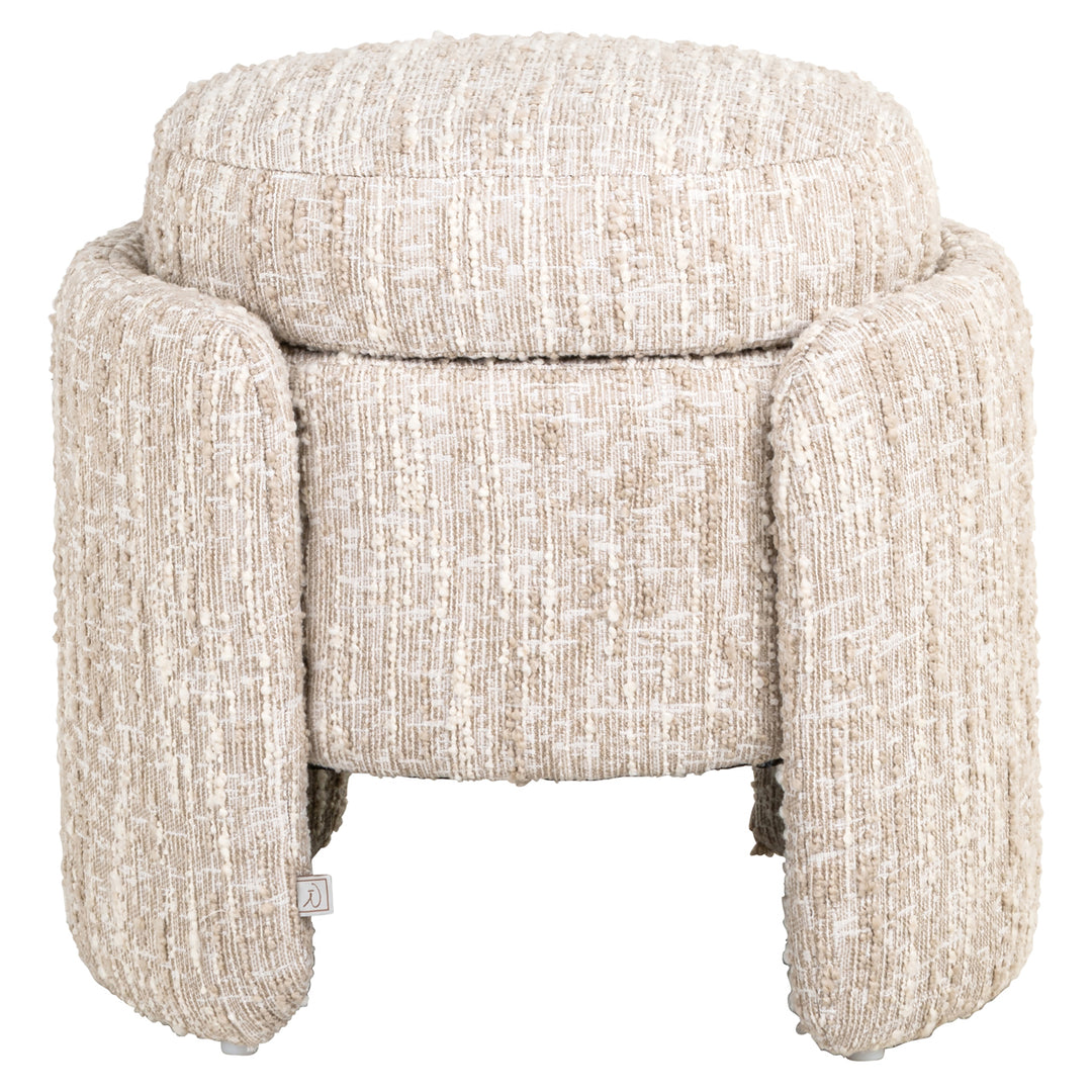 Ottoman & Footstool Cupid beige angora with storage