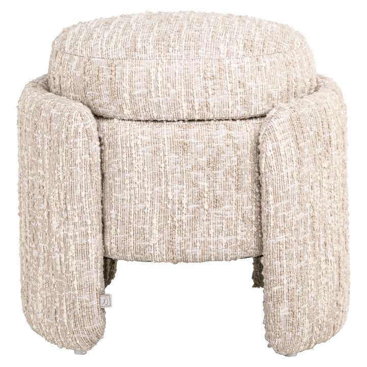 Ottoman & Footstool Cupid beige angora with storage