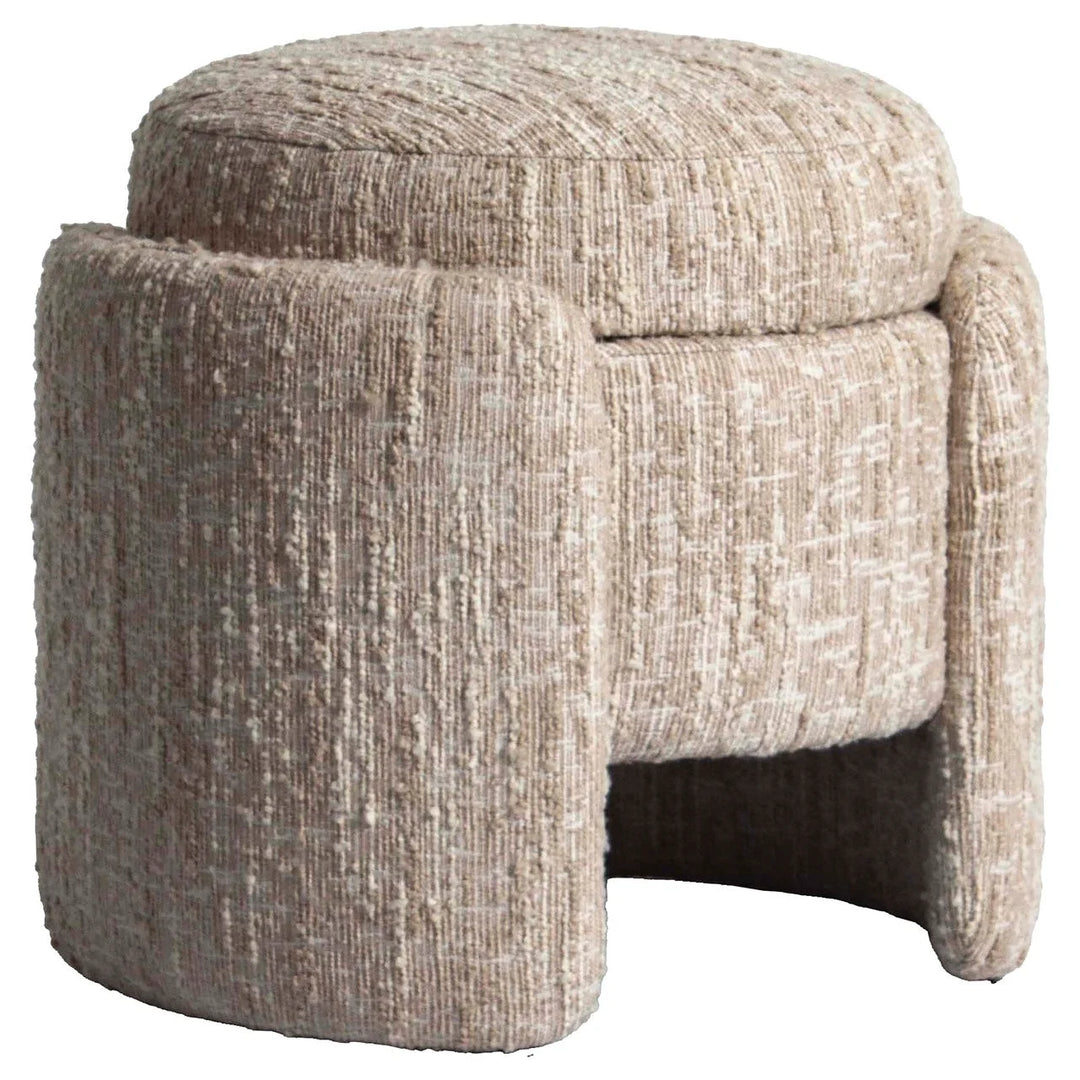Ottoman & Footstool Cupid beige angora with storage