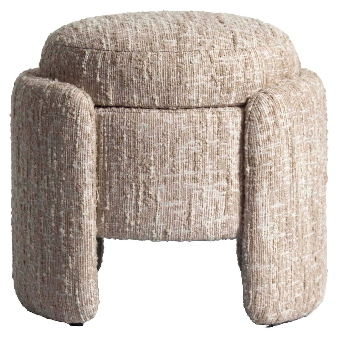 Ottoman & Footstool Cupid beige angora with storage