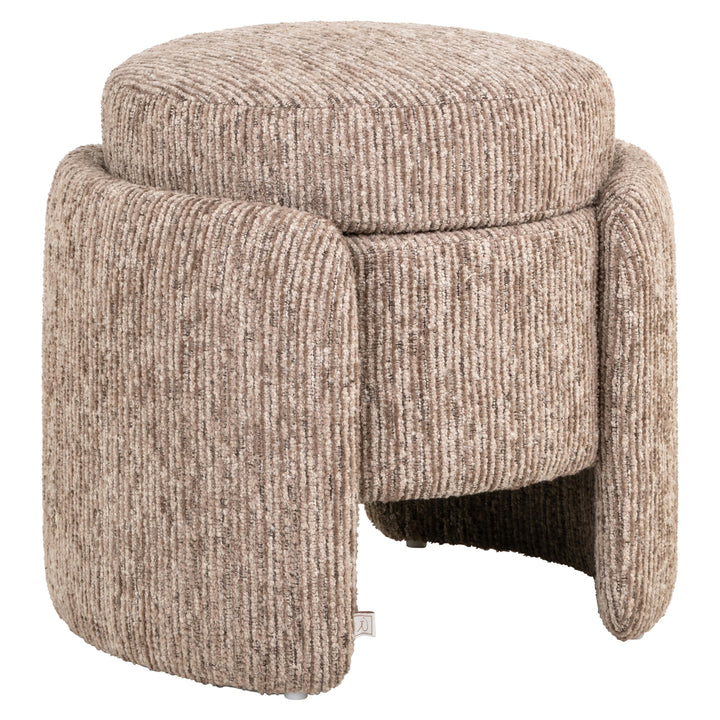 Pouf & Fußhocker Cupid mocca linear mit Stauraum