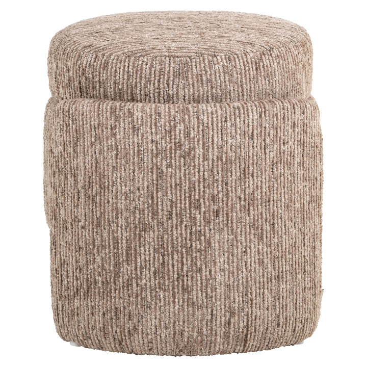 Pouf & Fußhocker Cupid mocca linear mit Stauraum