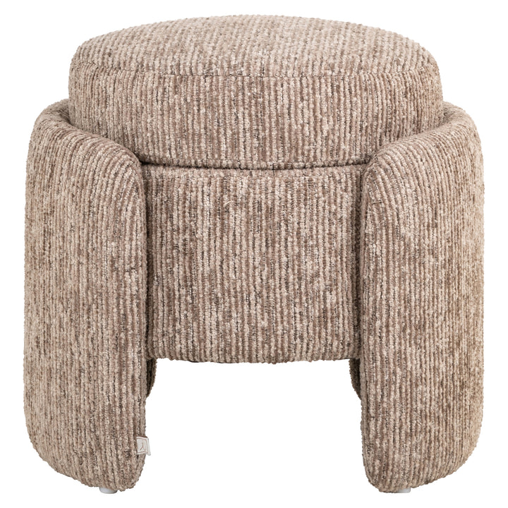 Pouf & Fußhocker Cupid mocca linear mit Stauraum