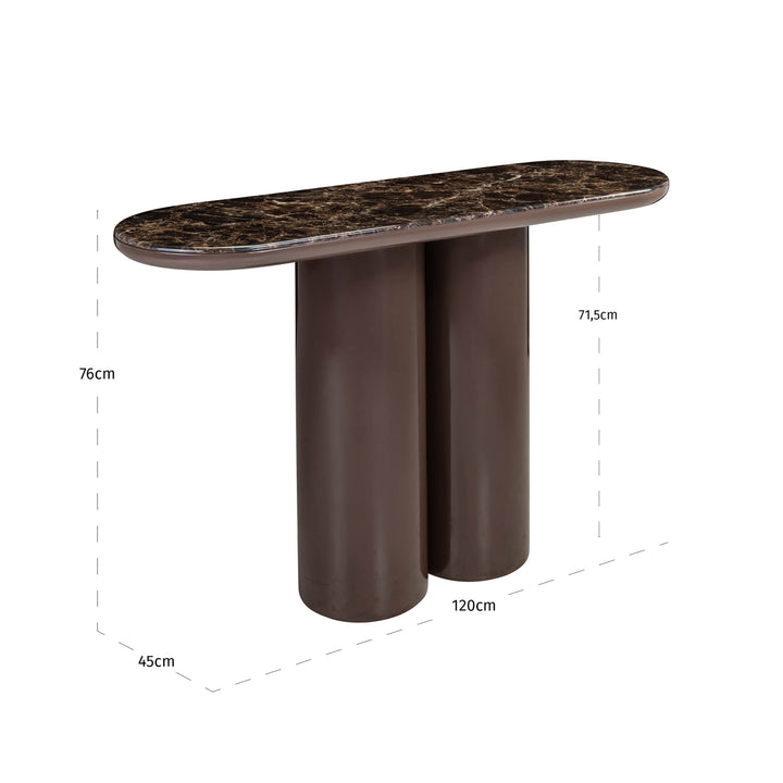 Console Almundi chocolate brown