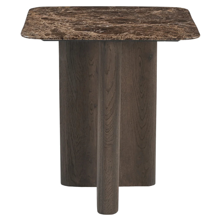 Side table Castello Smoked charcoal marble top