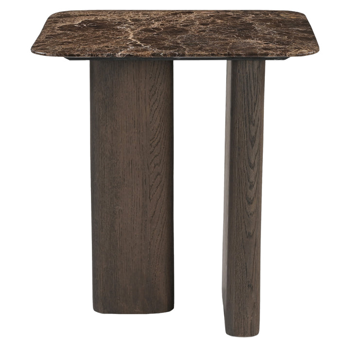 Side table Castello Smoked charcoal marble top