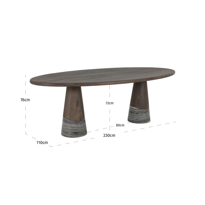 Dining Table Harper Smoked Charcoal