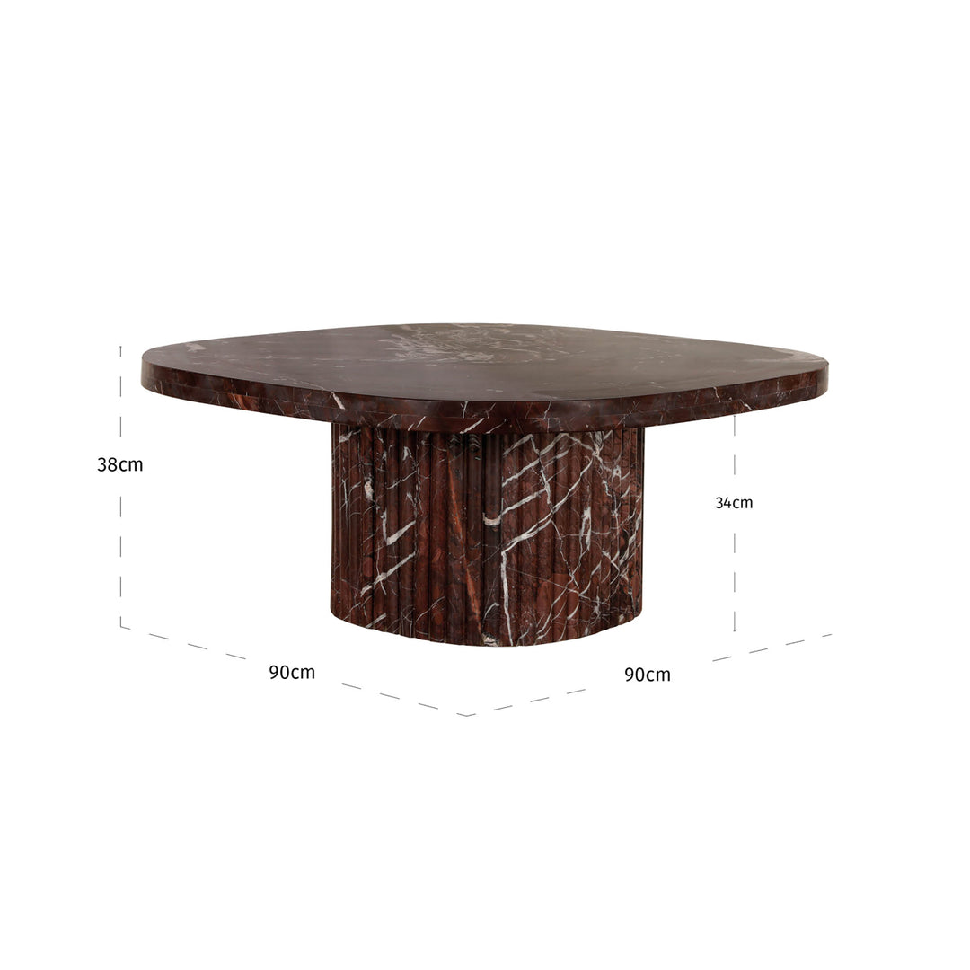 Coffee table Orchid burgundy
