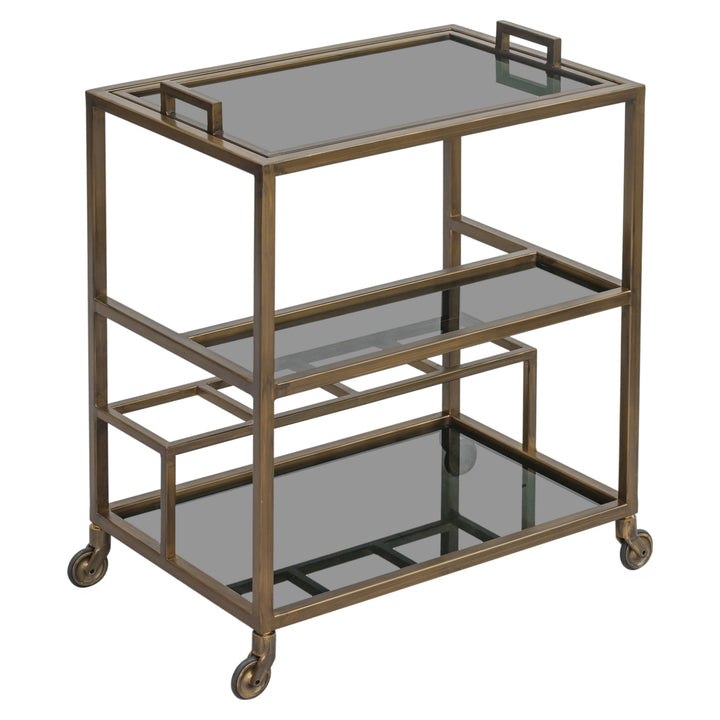 Ruinart brass antique trolley