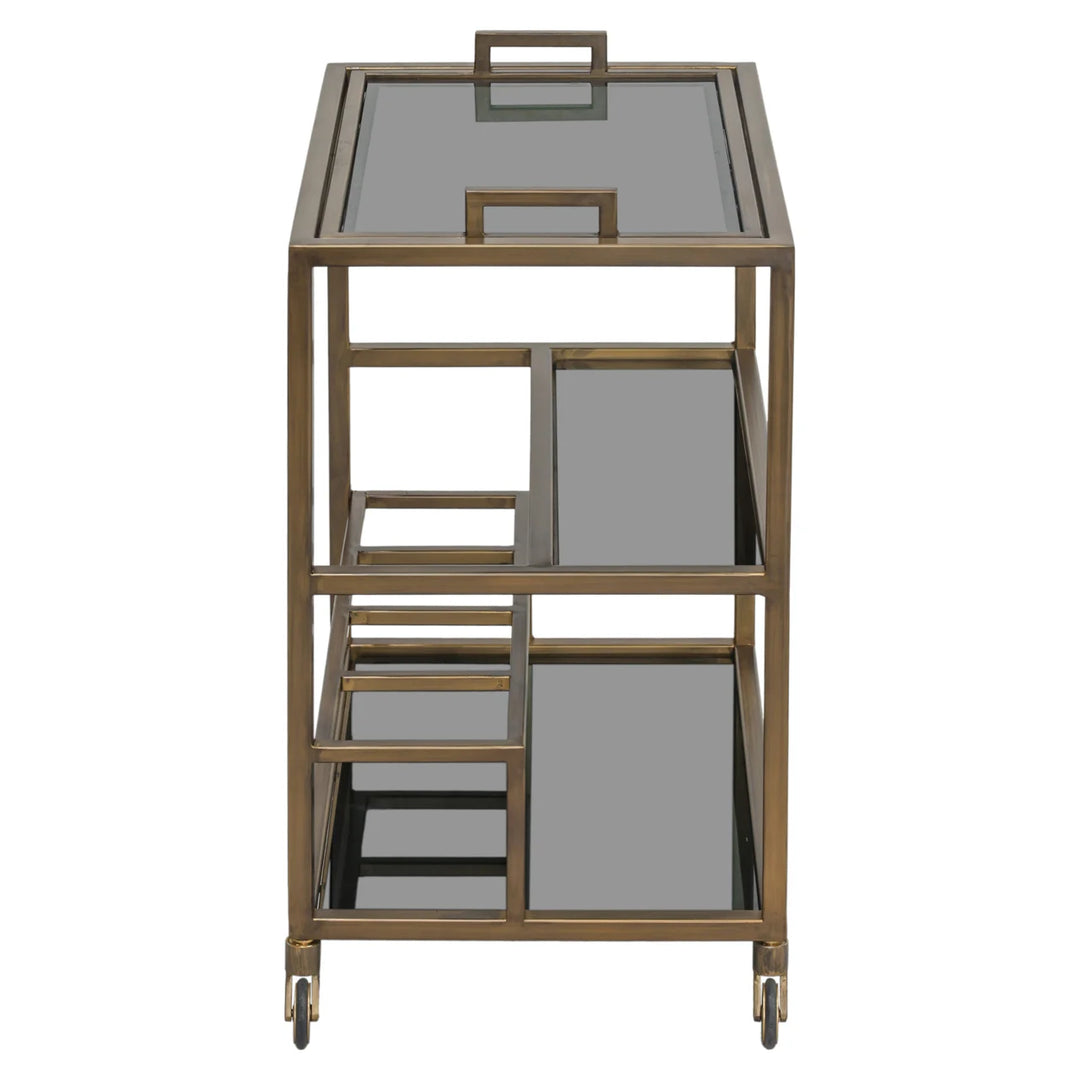 Ruinart brass antique trolley