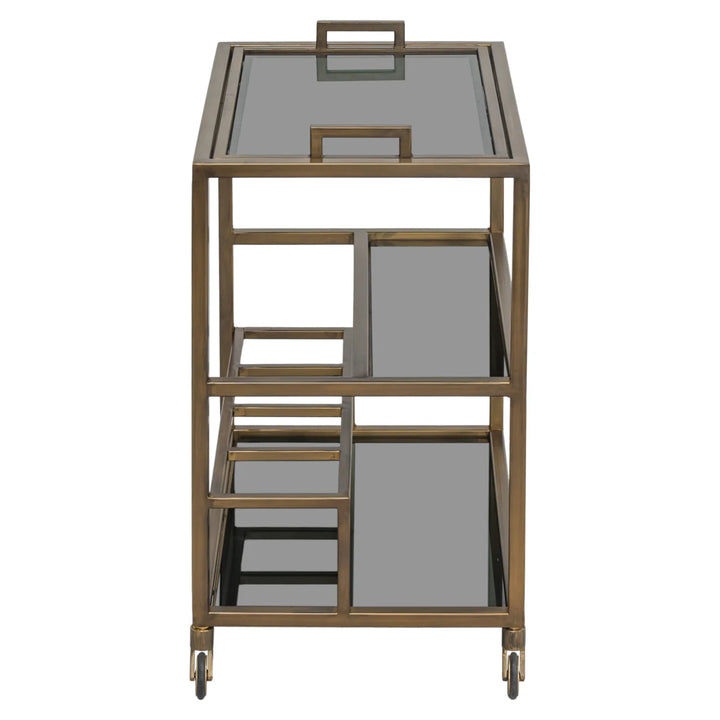Ruinart brass antique trolley