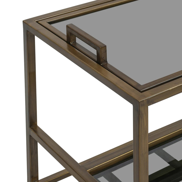 Ruinart brass antique trolley