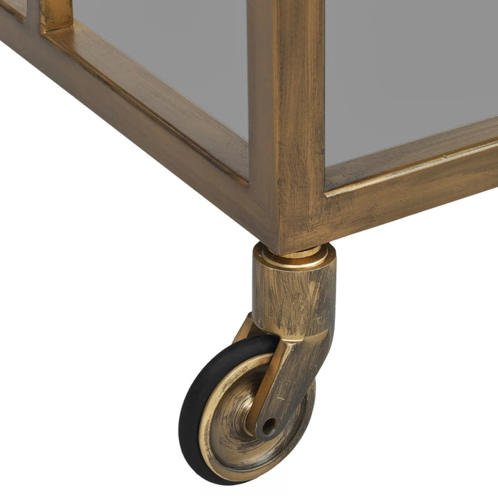 Ruinart brass antique trolley