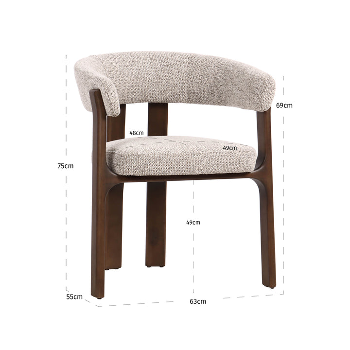 Esszimmerstuhl Contigo mocca fancy