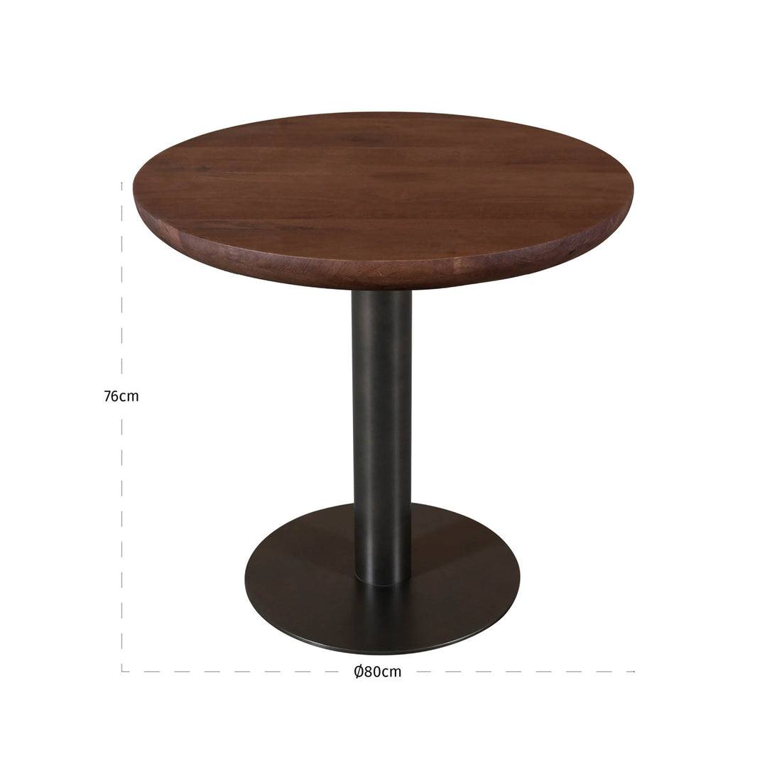 Bistro table Baldwin spicebrown 80Ø