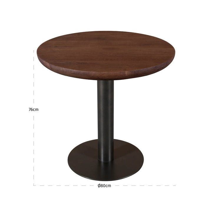 Bistro table Baldwin spicebrown 80Ø