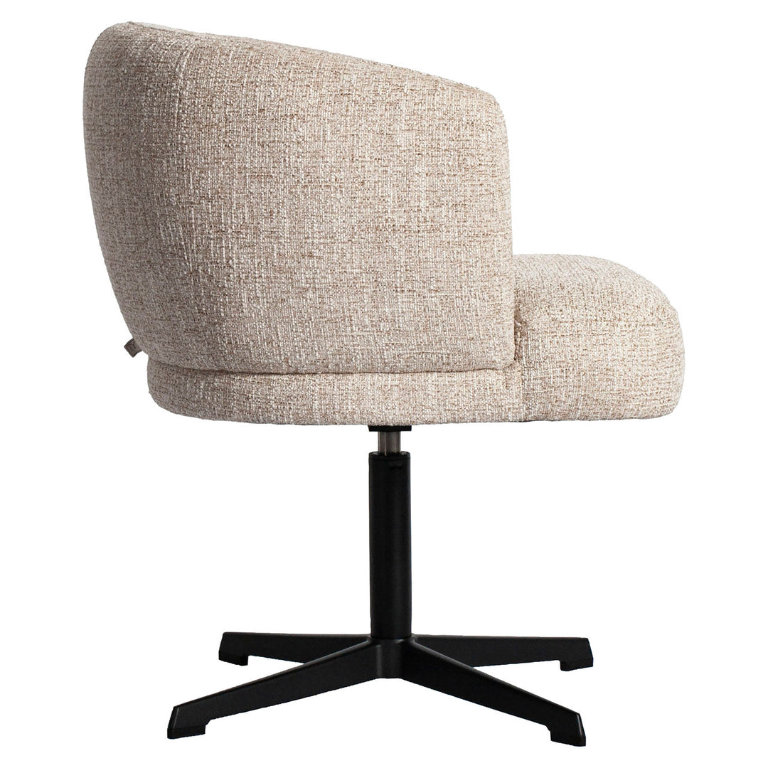Esszimmerstuhl Dinan creme Tweed flammhemmend – drehbar