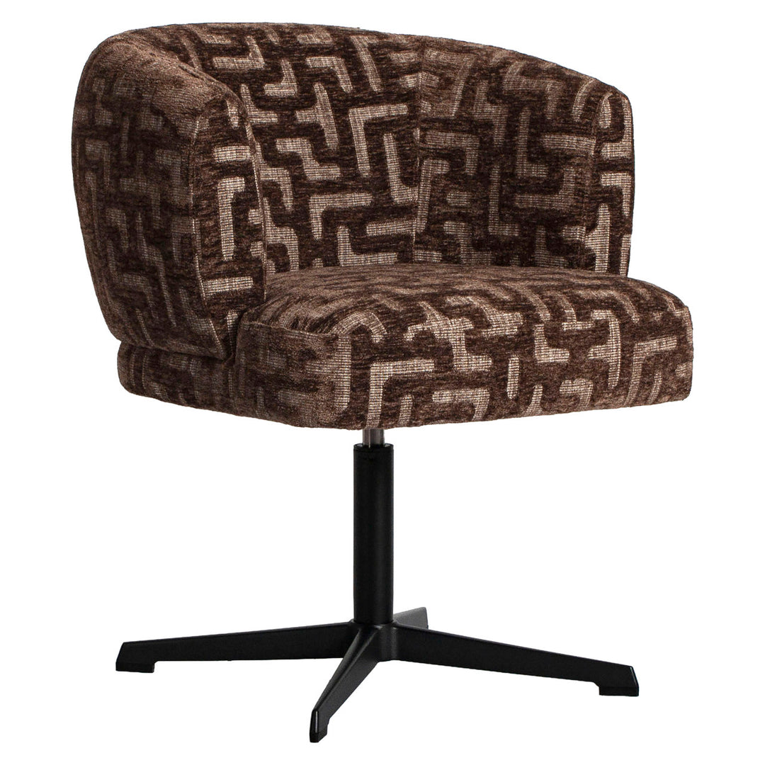 Richmond Eetkamerstoel Dinan Brown Labyrinth - productweergave | CéJor Wonen