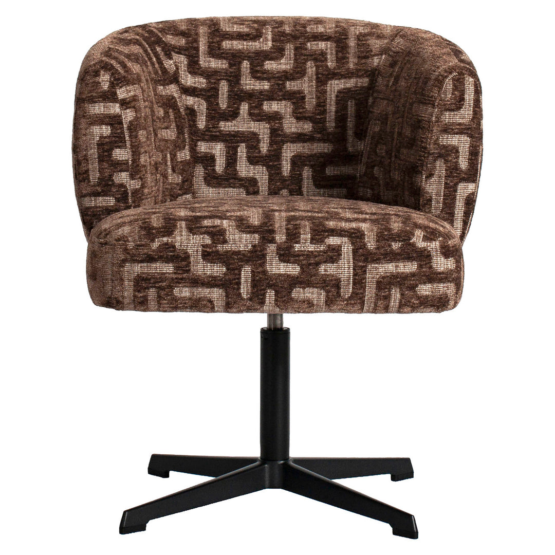 Richmond Eetkamerstoel Dinan Brown Labyrinth - productweergave | CéJor Wonen