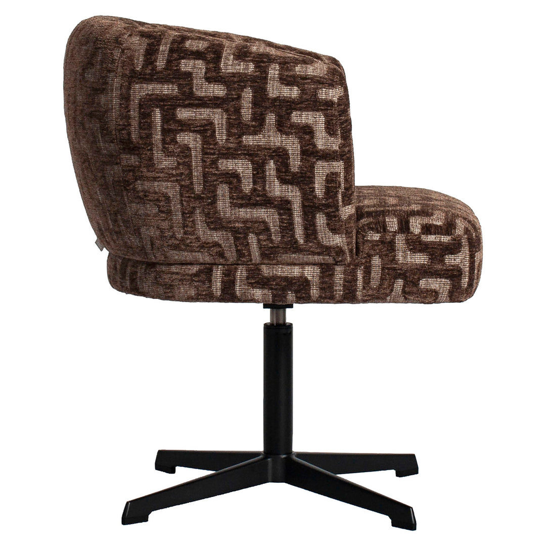 Richmond Eetkamerstoel Dinan Brown Labyrinth - productweergave | CéJor Wonen