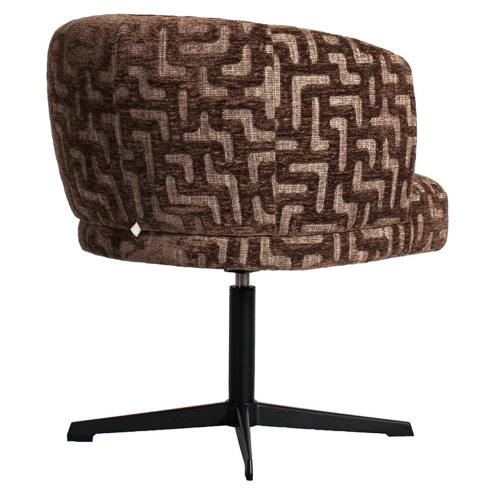 Richmond Eetkamerstoel Dinan Brown Labyrinth - productweergave | CéJor Wonen