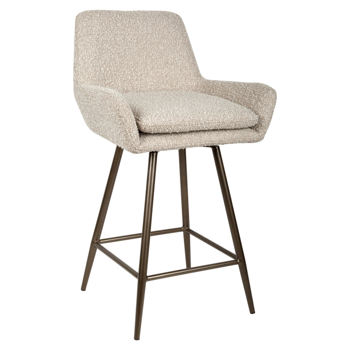Richmond Counterstoel Linsey Naturel Chunky Swivel (set van 2)