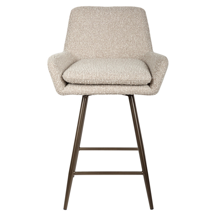 Richmond Counterstoel Linsey Naturel Chunky Swivel (set van 2)