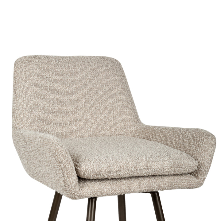 Richmond Counterstoel Linsey Naturel Chunky Swivel (set van 2)