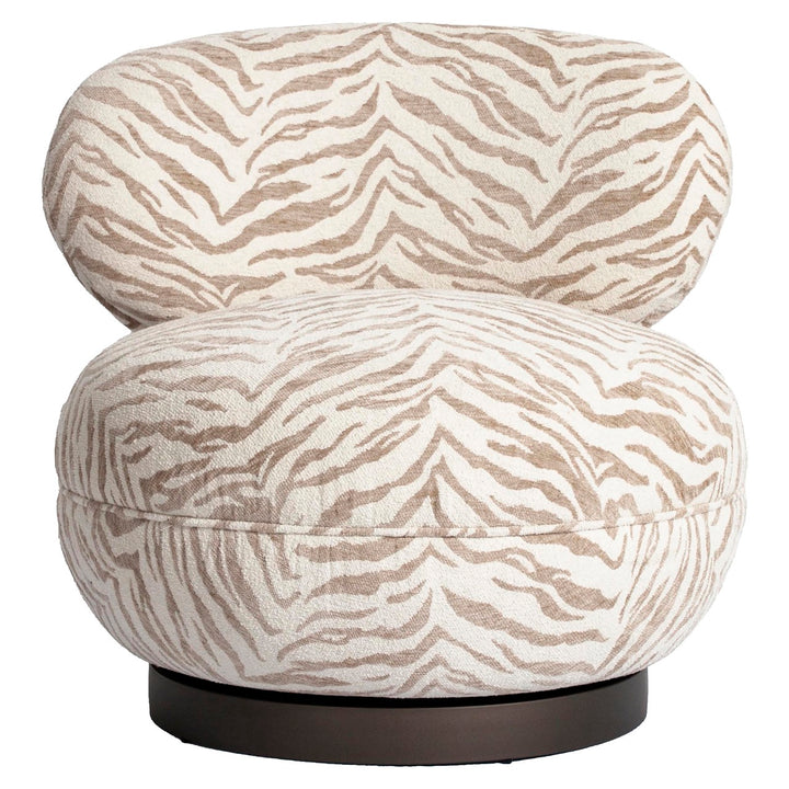 Loungesessel Jace beige Tigerprint drehbar