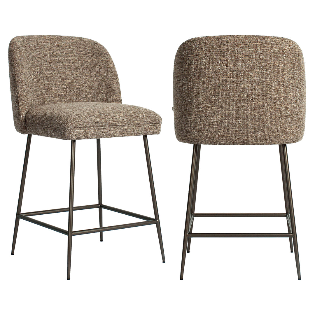 Richmond Counterstoel Pullitzer Brown Tweed - meerdere aanzichten | CéJor Wonen