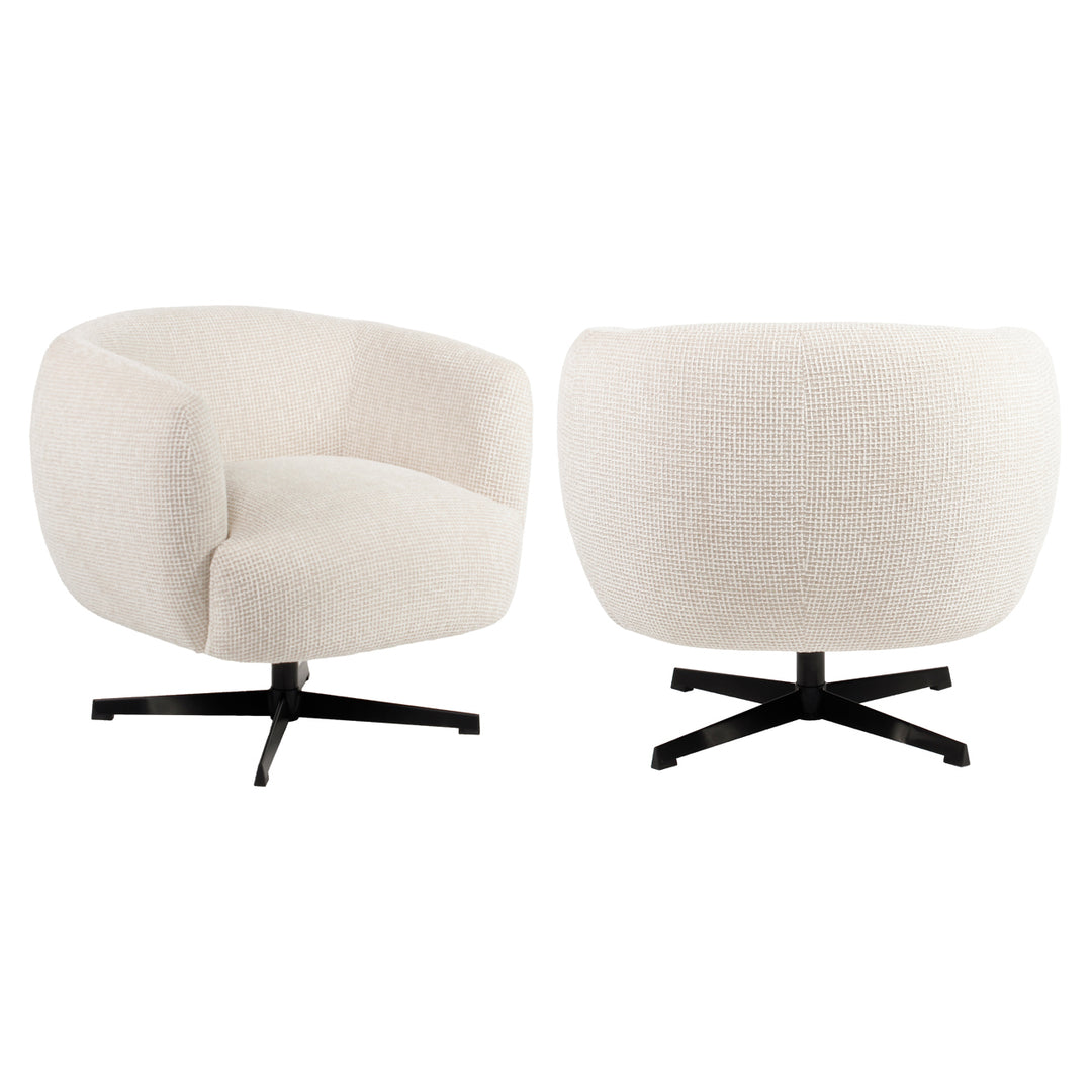 Richmond Fauteuil Estelle Beige Blockweave - meerdere aanzichten | CéJor Wonen