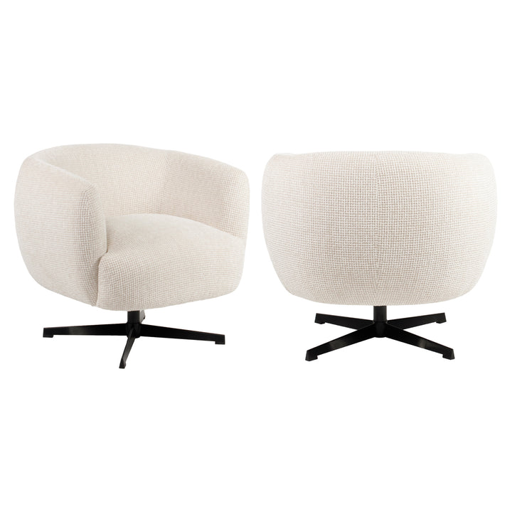 Richmond Fauteuil Estelle Beige Blockweave - meerdere aanzichten | CéJor Wonen