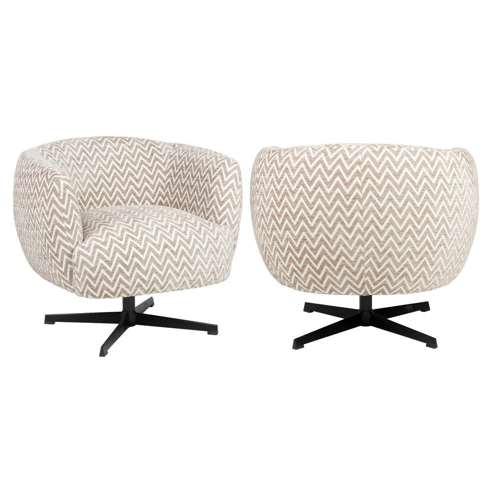 Richmond Fauteuil Estelle Sand Chevron - meerdere aanzichten | CéJor Wonen