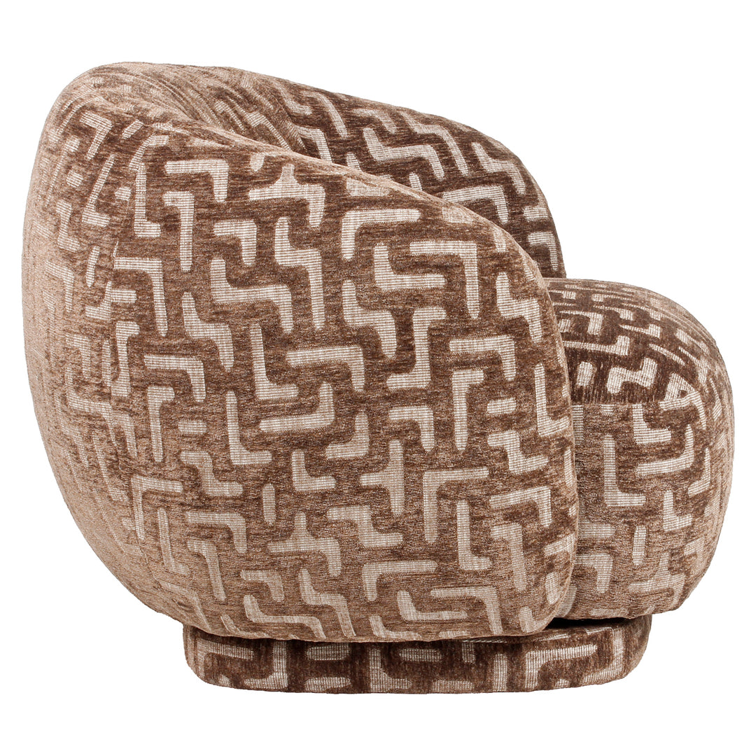 Lounge chair Negreslo brown labyrinth