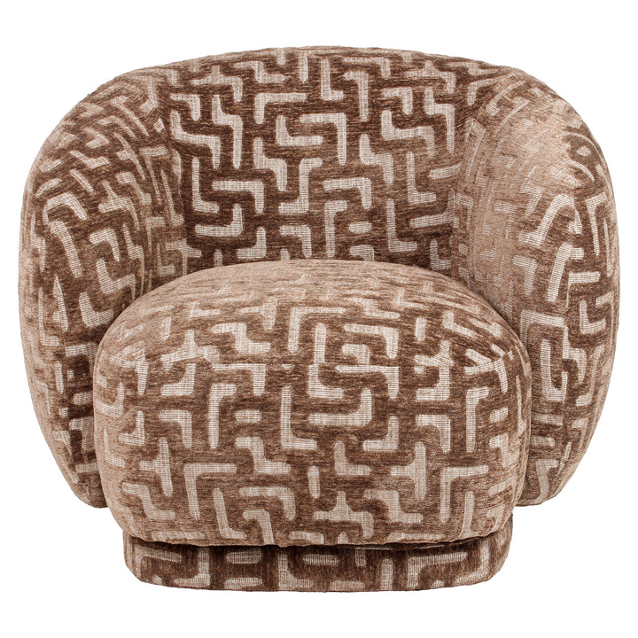 Lounge chair Negreslo brown labyrinth