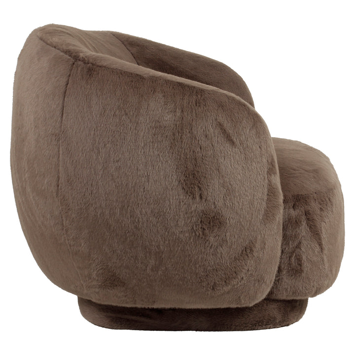 Richmond Loungestoel Negreslo Bruin Fluffy Swivel