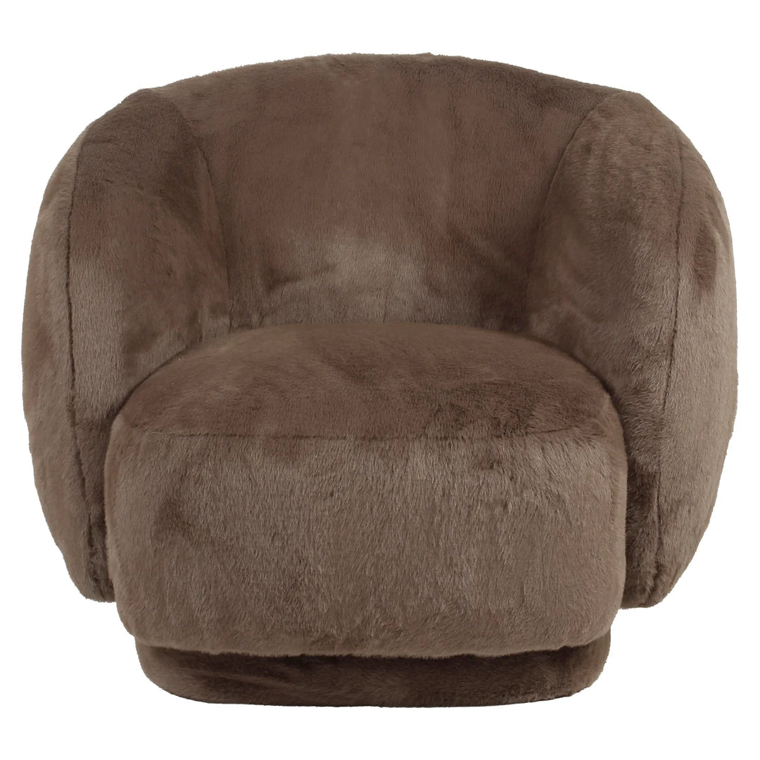 Lounge stoel Negreslo brown fluffy